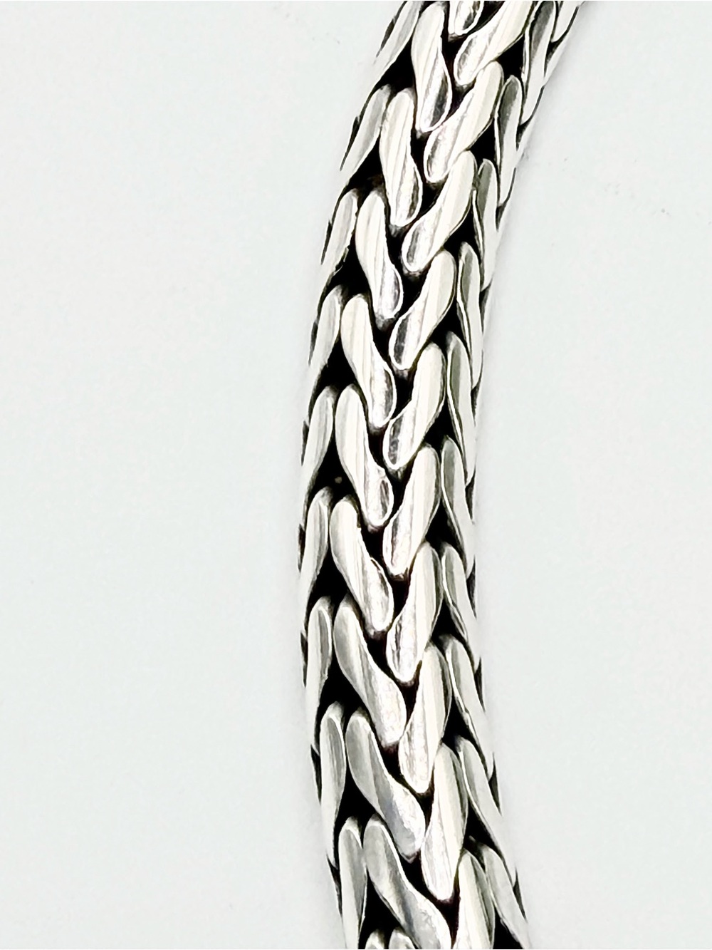 Vintage Heavy Unisex Sterling Silver Thick Python Link Toggle Clasp Bracelet - Picture 13 of 16